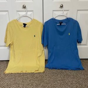 Polo by Ralph Lauren. V-Neck Tees. Size M.